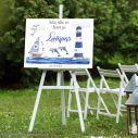 Canvas print Baptism decoration,Nautical theme watercolor