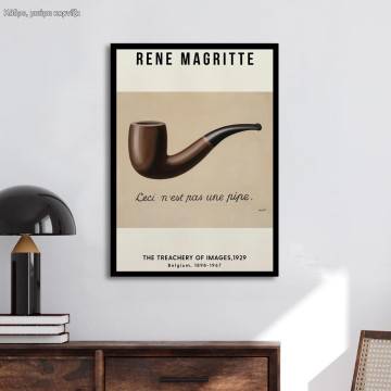 Αφίσα Έκθεσης The treachery of images, Magritte R, αφίσα, κάδρο