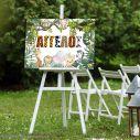 Canvas print Baptism decoration, Animal print personalized name