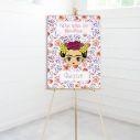Canvas print welcome to my baptism , Cute floral Fridha