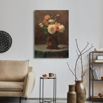 Canvas print Vase with roses Iakovidis Framed canvas View 1 2