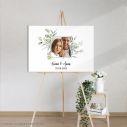 Canvas print Wedding decoration Floral frame I with photo