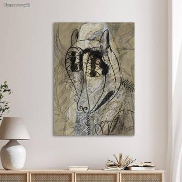 Canvas print Woman and lamb of the apocalypse, Picabia F.