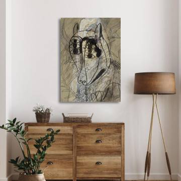 Πίνακας ζωγραφικής Woman and lamb of the apocalypse Picabia F. Καμβάς τελαρωμένος Όψη 1 2