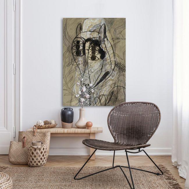 Canvas print Woman and lamb of the apocalypse, Picabia F.