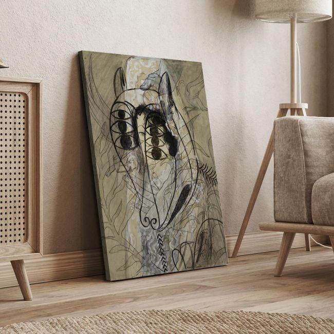 Canvas print Woman and lamb of the apocalypse, Picabia F.