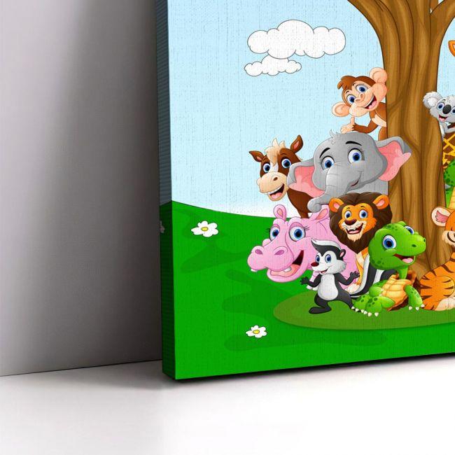 Kids canvas print Happy friends