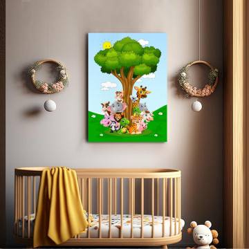 Kids canvas print Happy friends 2