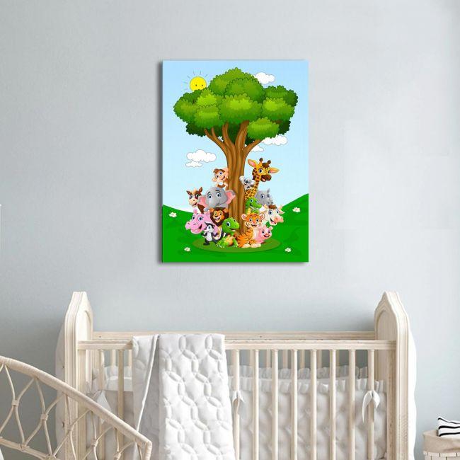 Kids canvas print Happy friends