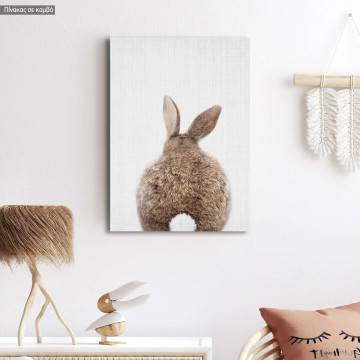 Πίνακας παιδικός σε καμβά Bye bye rabbit, λαγουδάκι