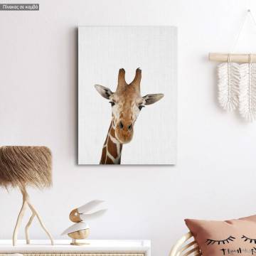 Πίνακας παιδικός σε καμβά Καμηλοπάρδαλη (giraffe)