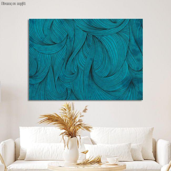 Canvas print Blue curly