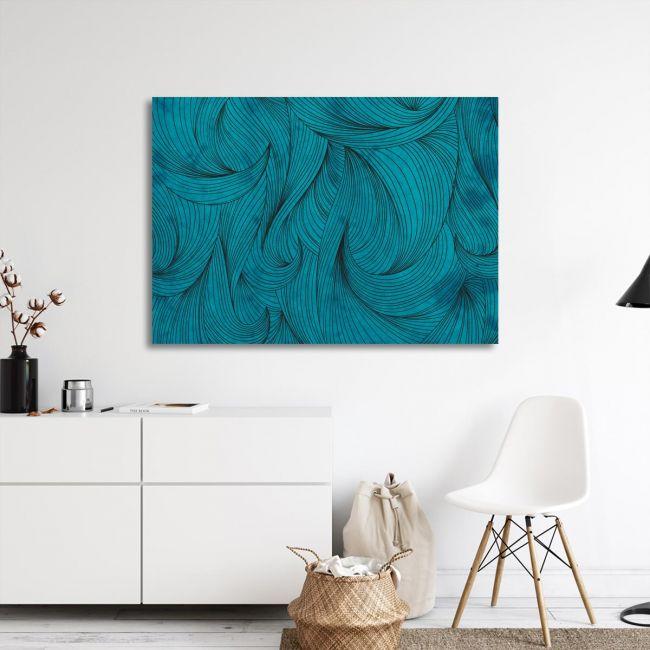 Canvas print Blue curly