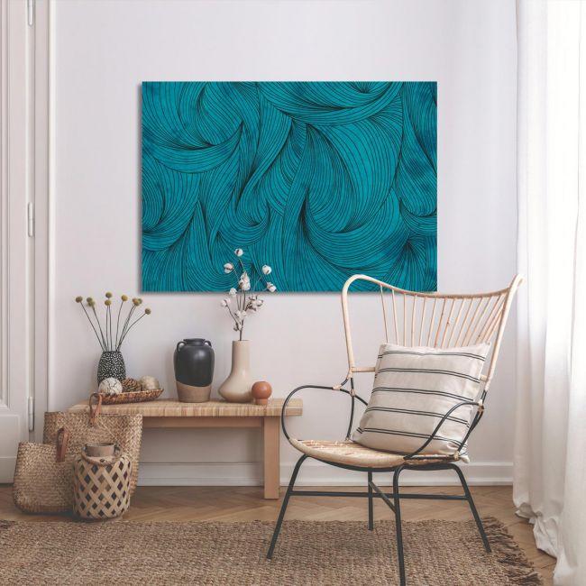 Canvas print Blue curly