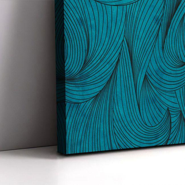 Πίνακας σε καμβά Blue curly