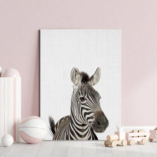 Πίνακας παιδικός σε καμβά Ζέβρα (zebra)
