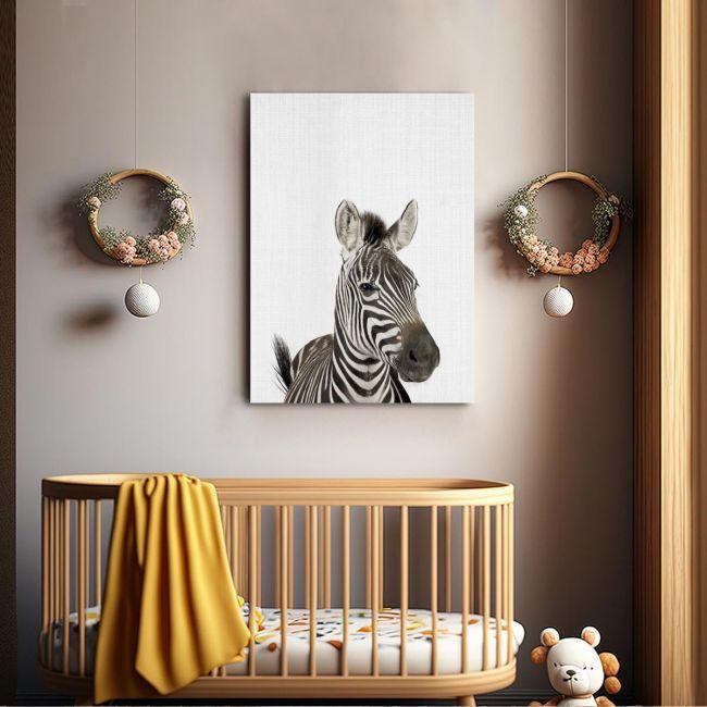 Πίνακας παιδικός σε καμβά Ζέβρα (zebra)