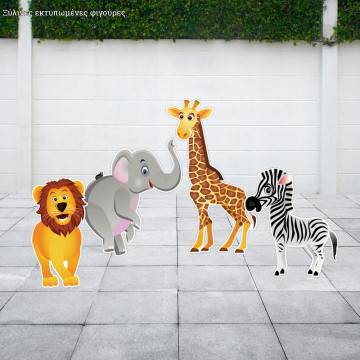 Wooden figures Jungle animals Printed wood (mdf) View 1 2