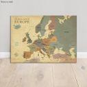 Canvas print Map of Europe textured vintage