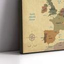 Canvas print Map of Europe textured vintage