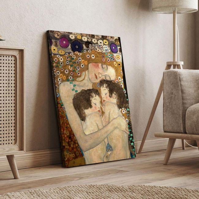 Canvas print Mother and twins, Klimt Gustav