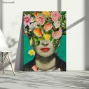 Canvas print Flowered Frida