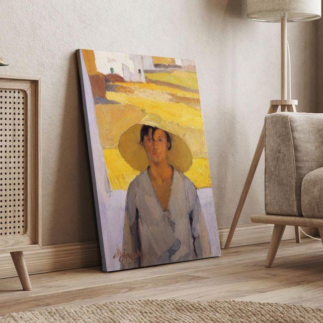 Canvas print Straw hat, Litras