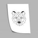 Geometric animals Bear, Poster