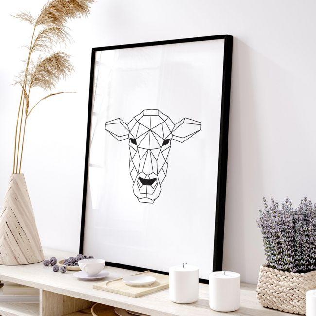 Geometric animals Buffalo, Poster