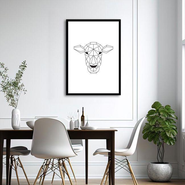 Geometric animals Buffalo, Poster