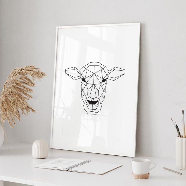 Geometric animals Buffalo, Poster