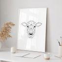 Geometric animals Buffalo, Poster