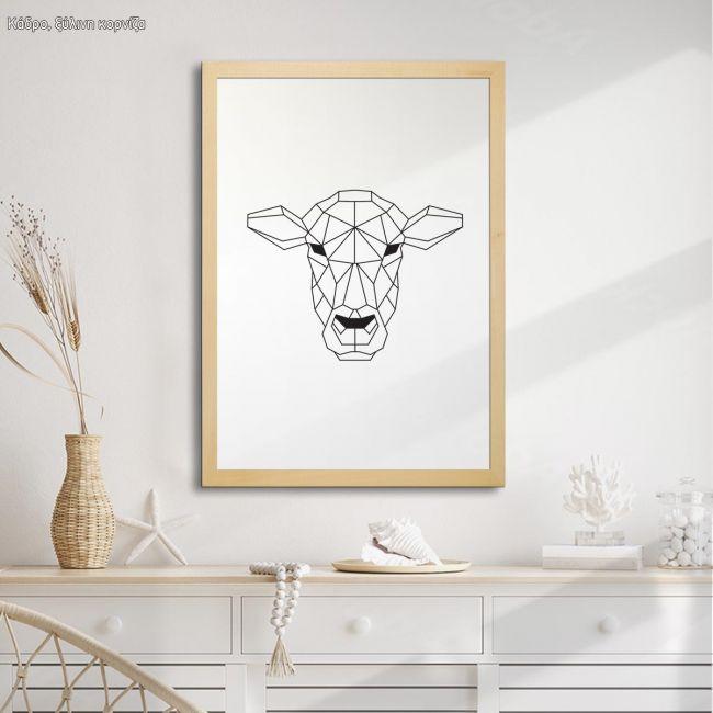 Geometric animals Buffalo, Poster