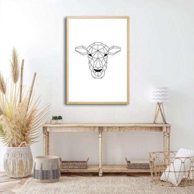 Geometric animals Buffalo, Poster