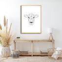 Geometric animals Buffalo, Poster