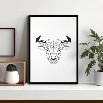 Geometric animals Bull, αφίσα, κάδρο 