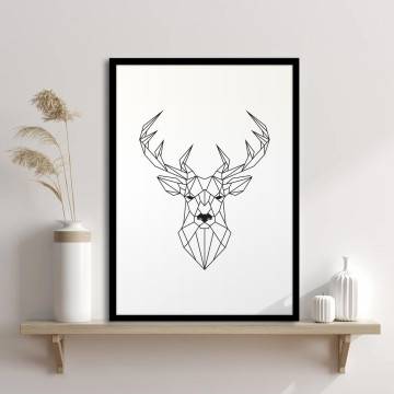 Geometric animals Deer, αφίσα, κάδρο 