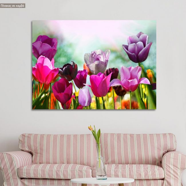Πίνακας σε καμβά Τουλίπες, Beautiful spring tulips