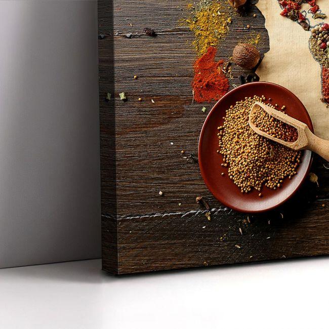 Canvas print Spicy world map
