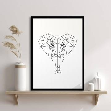Geometric animals Elephant, Poster