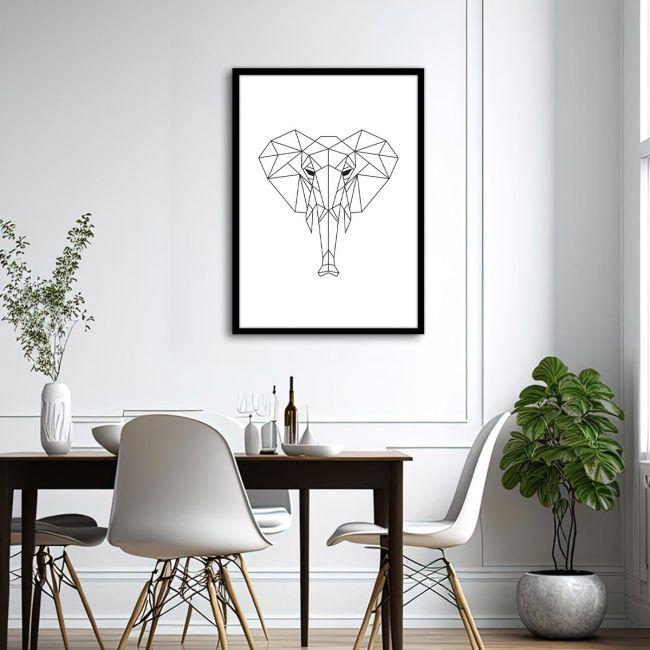 Geometric animals Elephant, αφίσα, κάδρο 