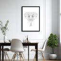 Geometric animals Elephant, Poster