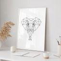 Geometric animals Elephant, Poster