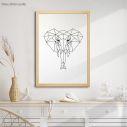 Geometric animals Elephant, αφίσα, κάδρο 