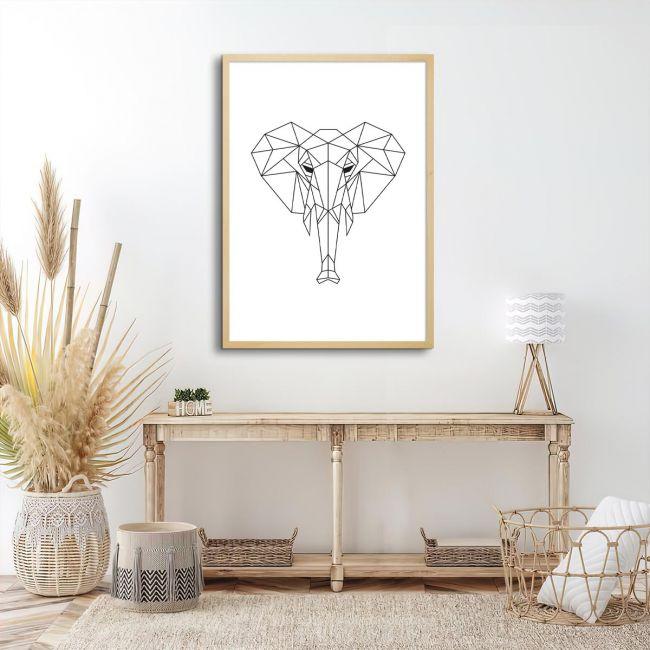 Geometric animals Elephant, αφίσα, κάδρο 