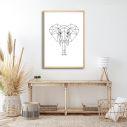 Geometric animals Elephant, αφίσα, κάδρο 