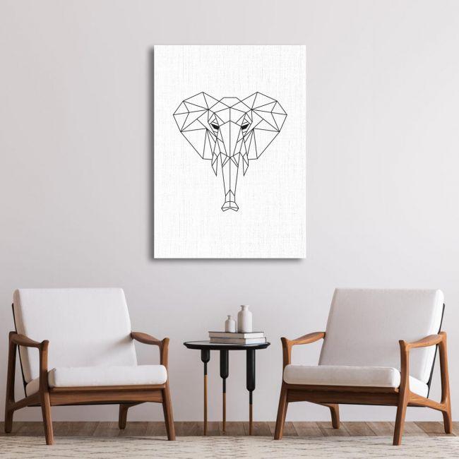 Geometric animals Elephant, Poster