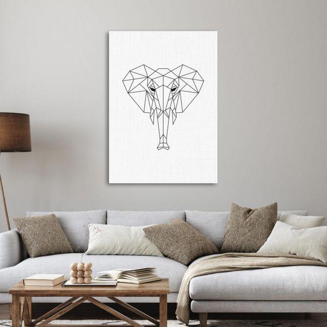 Geometric animals Elephant, Poster