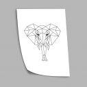 Geometric animals Elephant, Poster