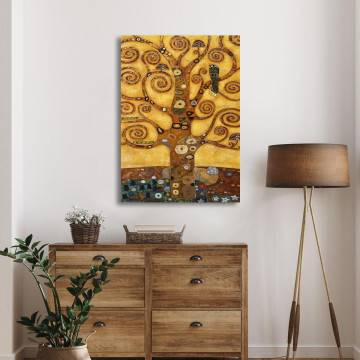 Πίνακας ζωγραφικής Tree of life close up Klimt G. Καμβάς τελαρωμένος Όψη 1 2